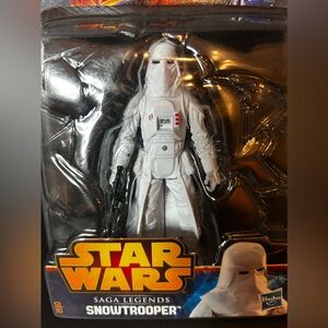 Star Wars Saga Legends Snowtrooper - NEW package backing fell off and is LOST.